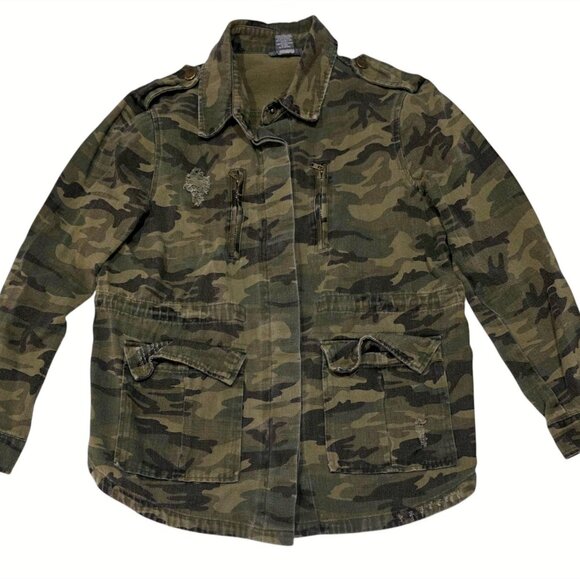 One-Of-A-Kind Boba Fett Custom Sans Souchi Camouflage Denim Jacket Sz S - Picture 5 of 14